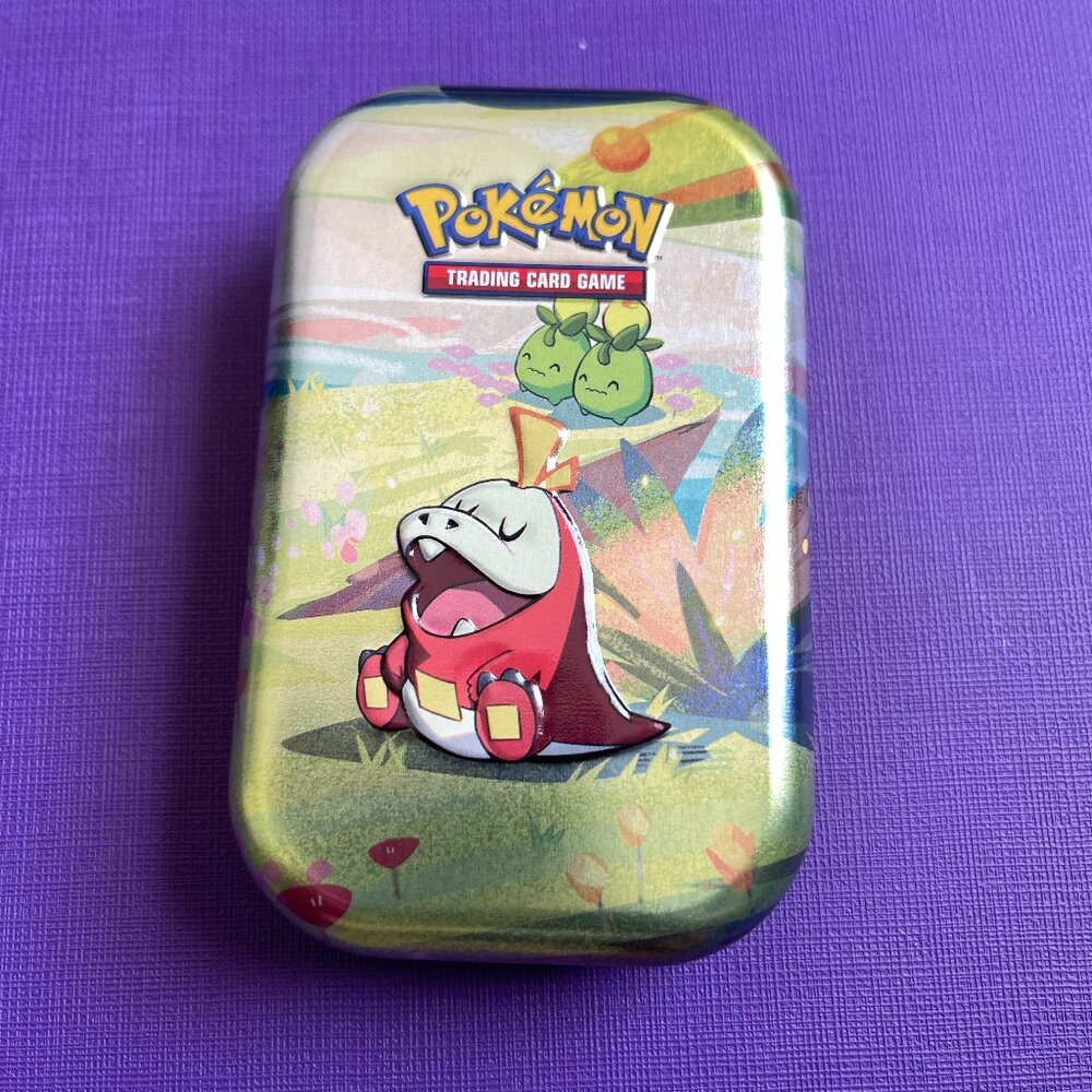 Paldea Friends Mini Tins Fuecoco 1 Art Card & 1 Sticker Pokémon (NO PACKS)